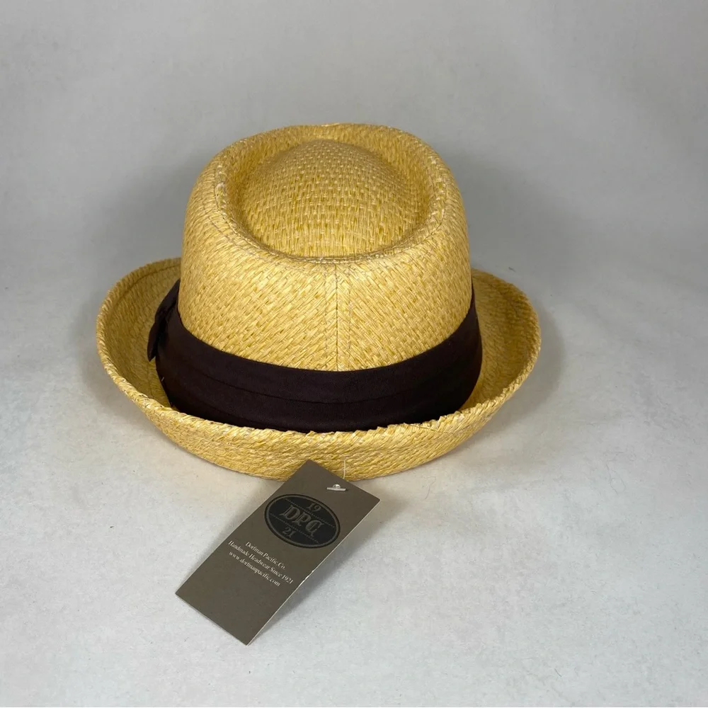 Dorfman Pacific Fedora Front Pinch Diamond Crown Hat NWT